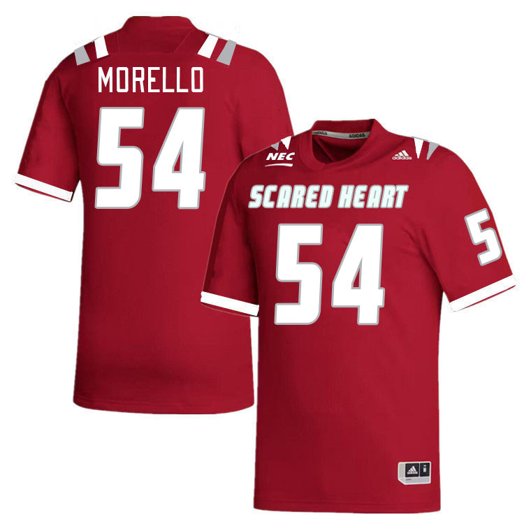 Men-Youth #54 Jayden Morello Scared Heart Pioneers 2023 College Football Jerseys Stitched Sale-Red